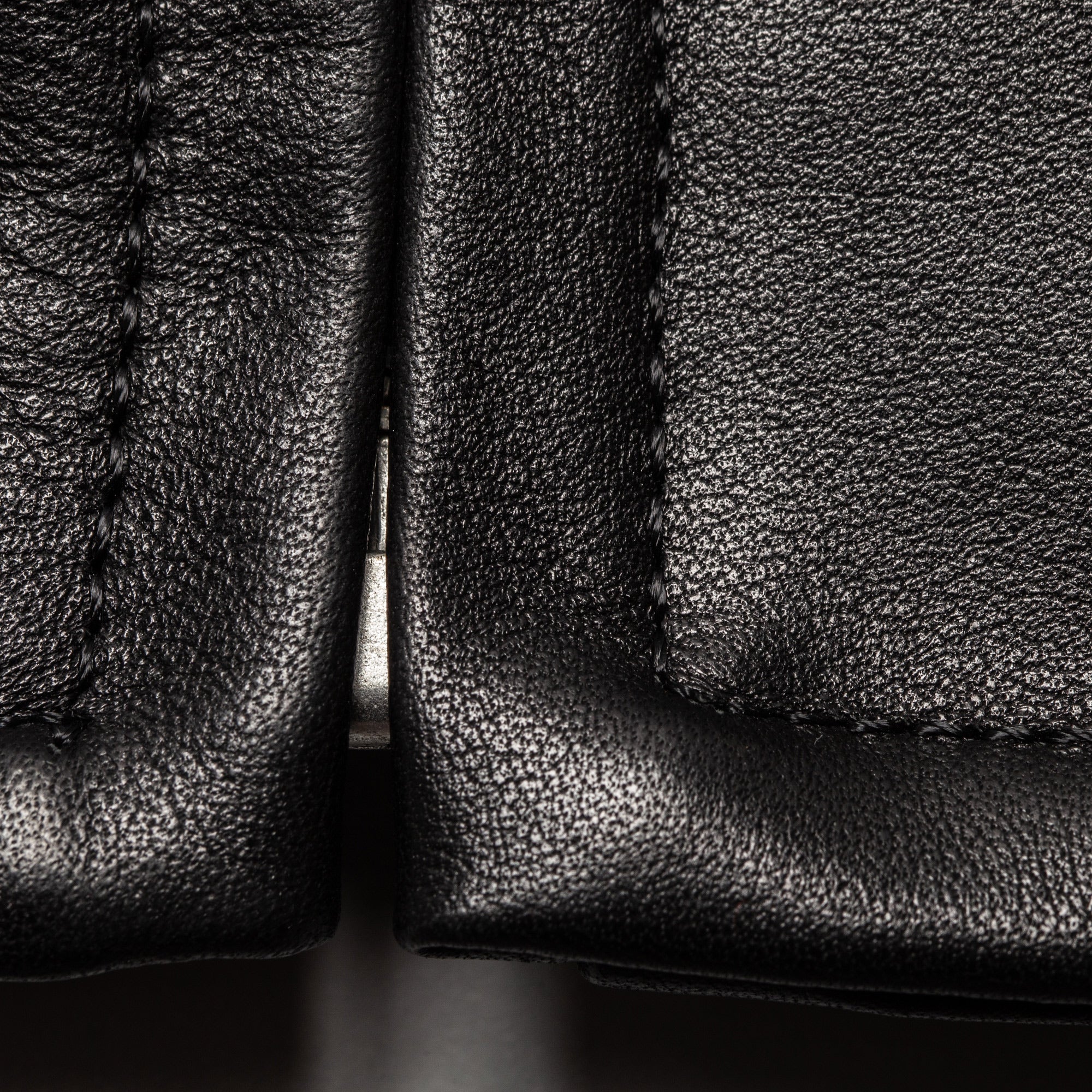 3 Pocket Leather Jacket - Black - Image 11
