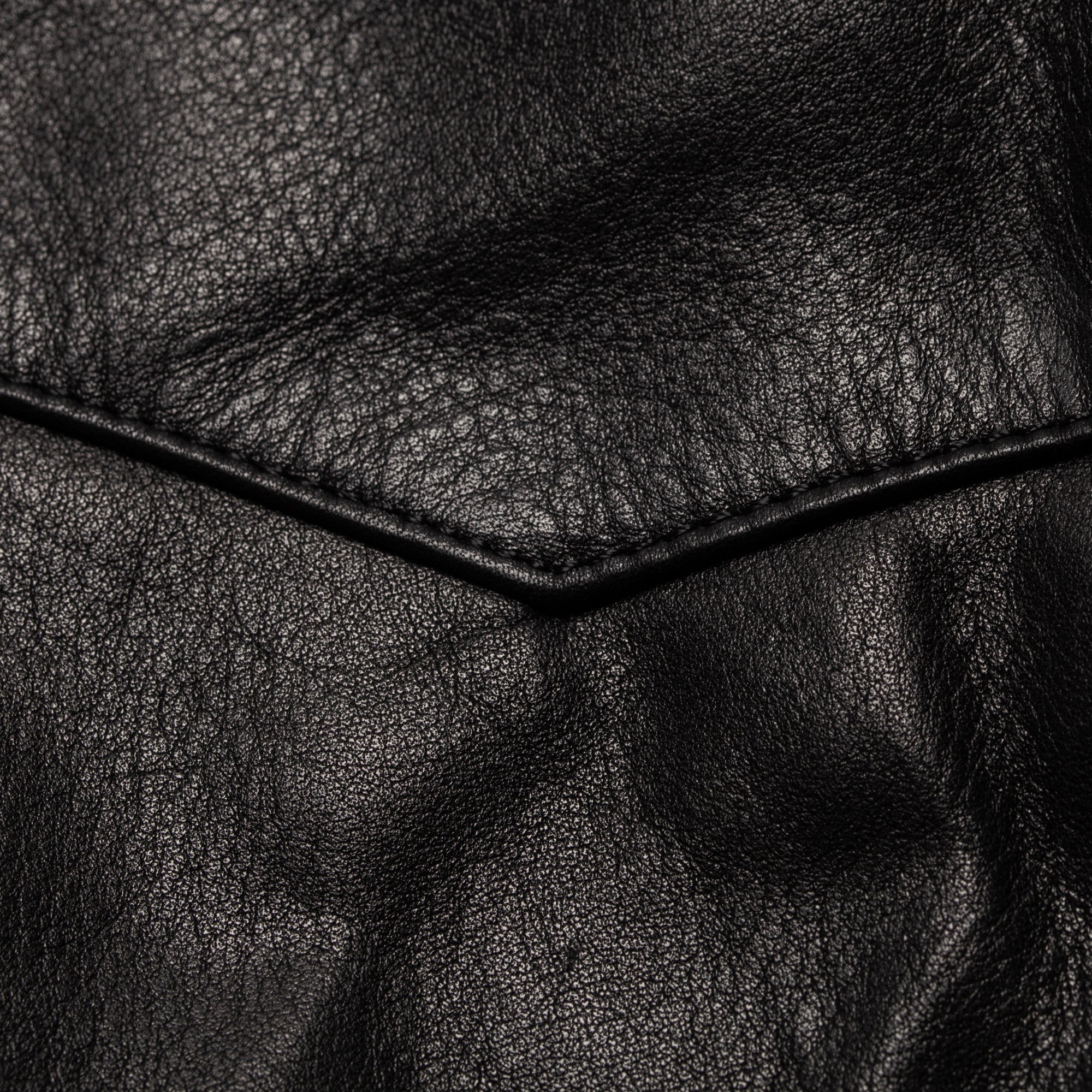 3 Pocket Leather Jacket - Black - Image 12