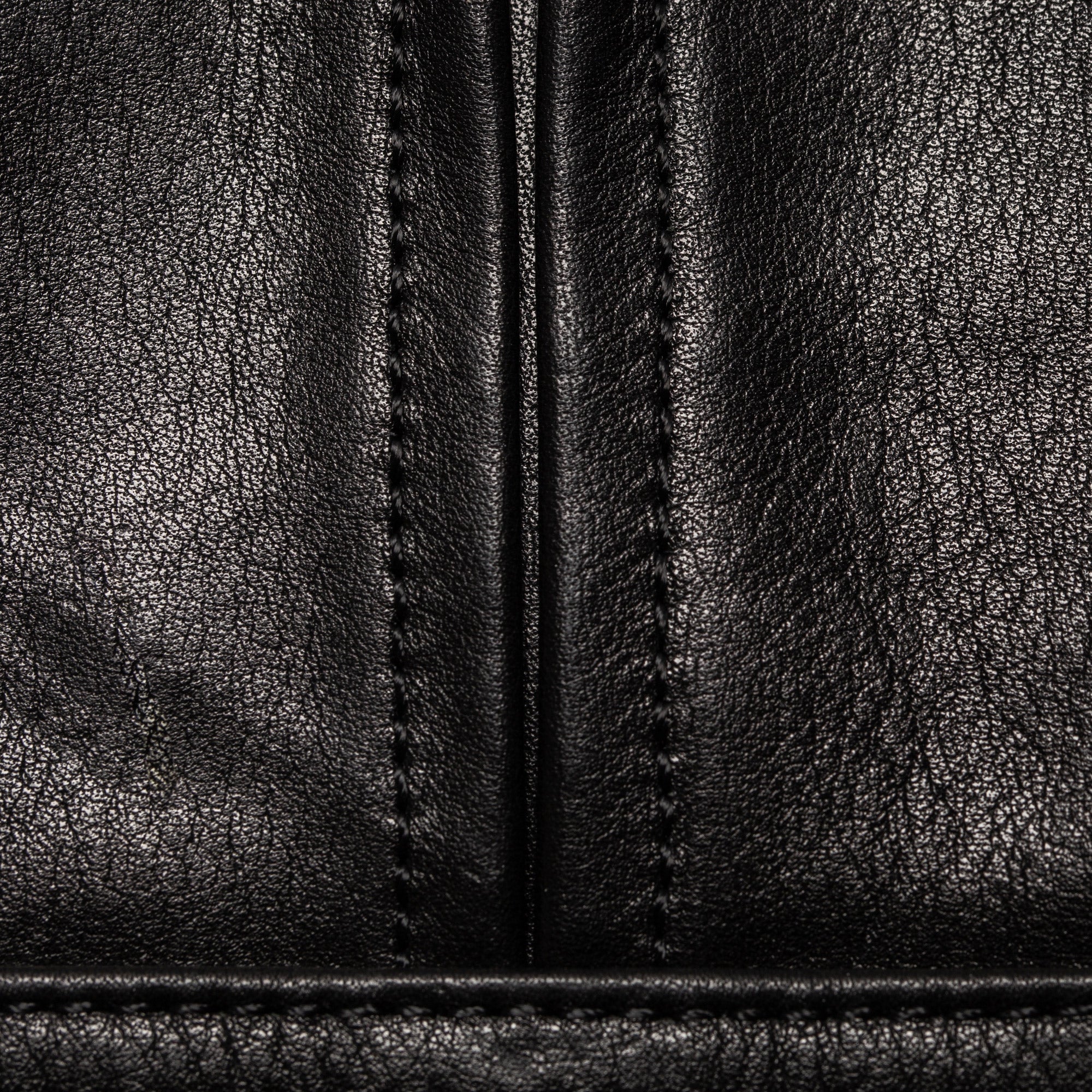 3 Pocket Leather Jacket - Black - Image 13