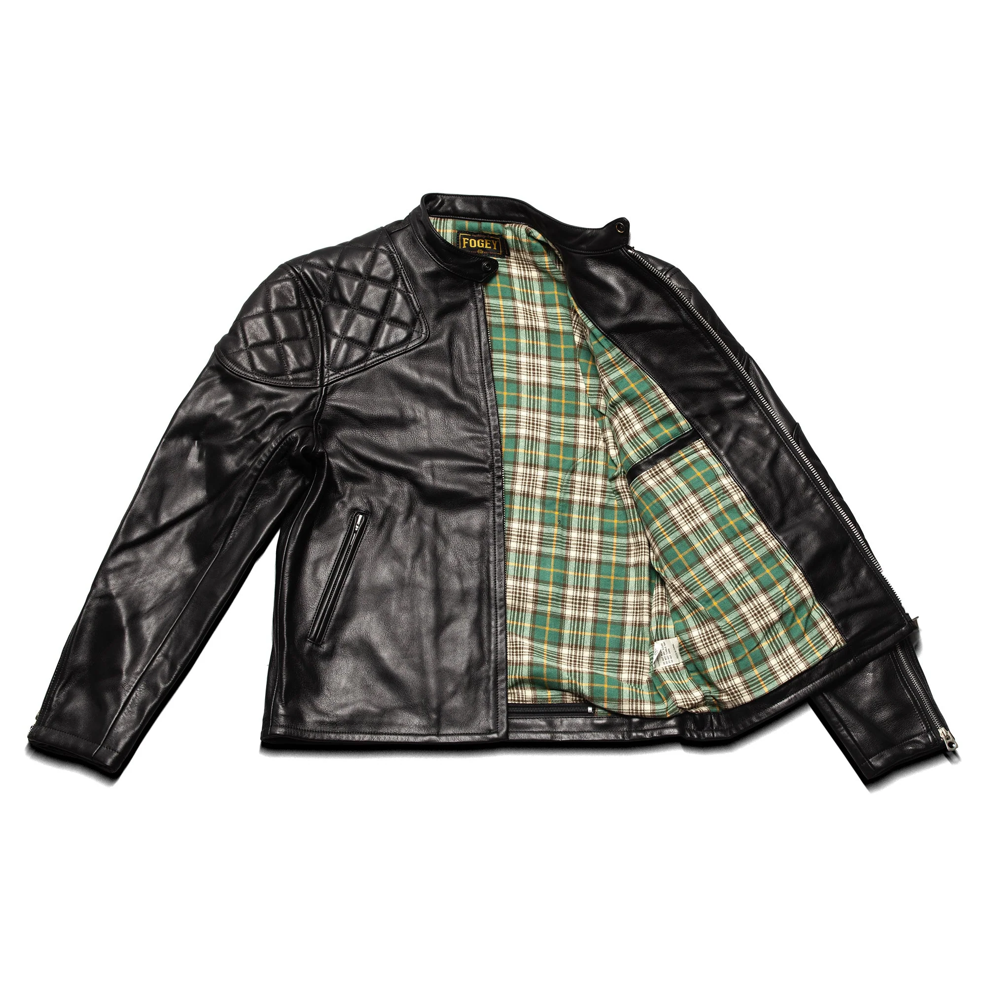3 Pocket Leather Jacket - Black - Image 4