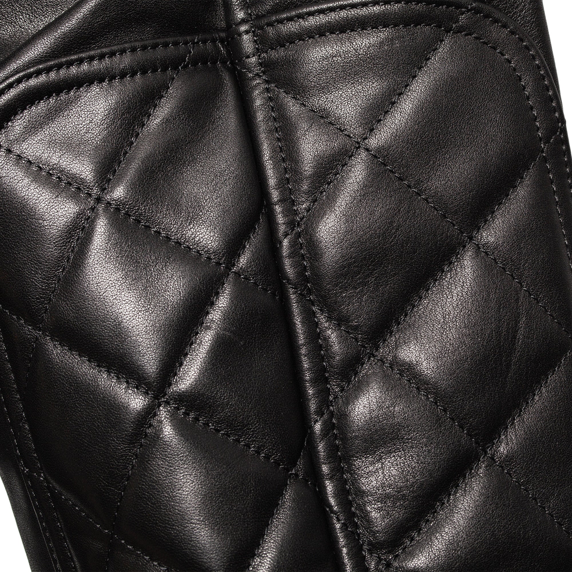 3 Pocket Leather Jacket - Black - Image 6