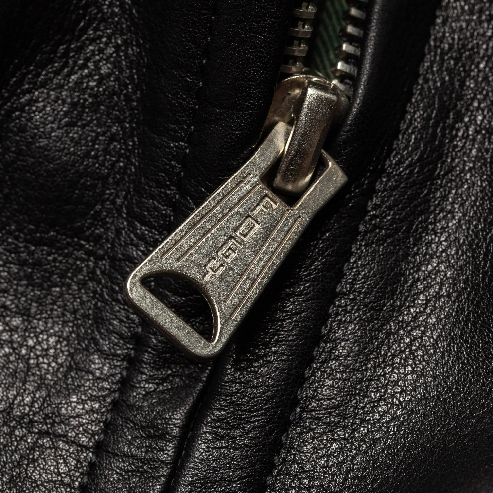 3 Pocket Leather Jacket - Black - Image 9