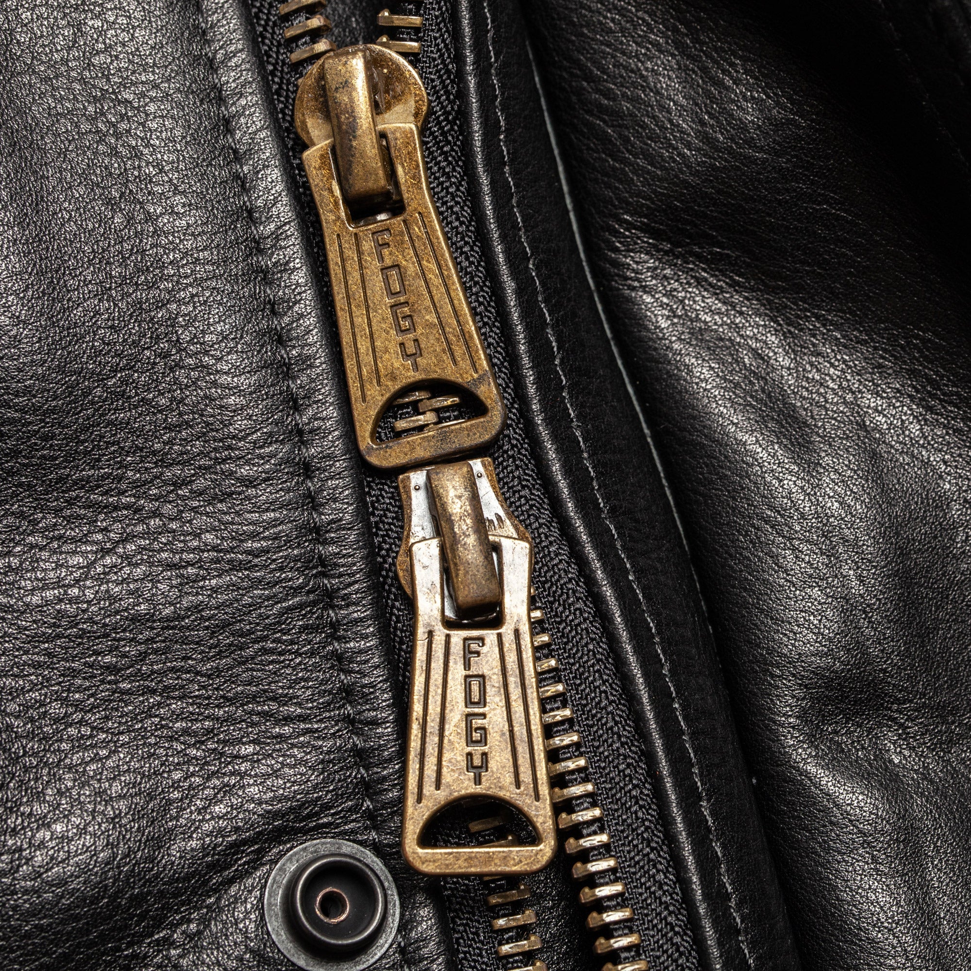 4 Pocket Leather Jacket - Black - Image 10