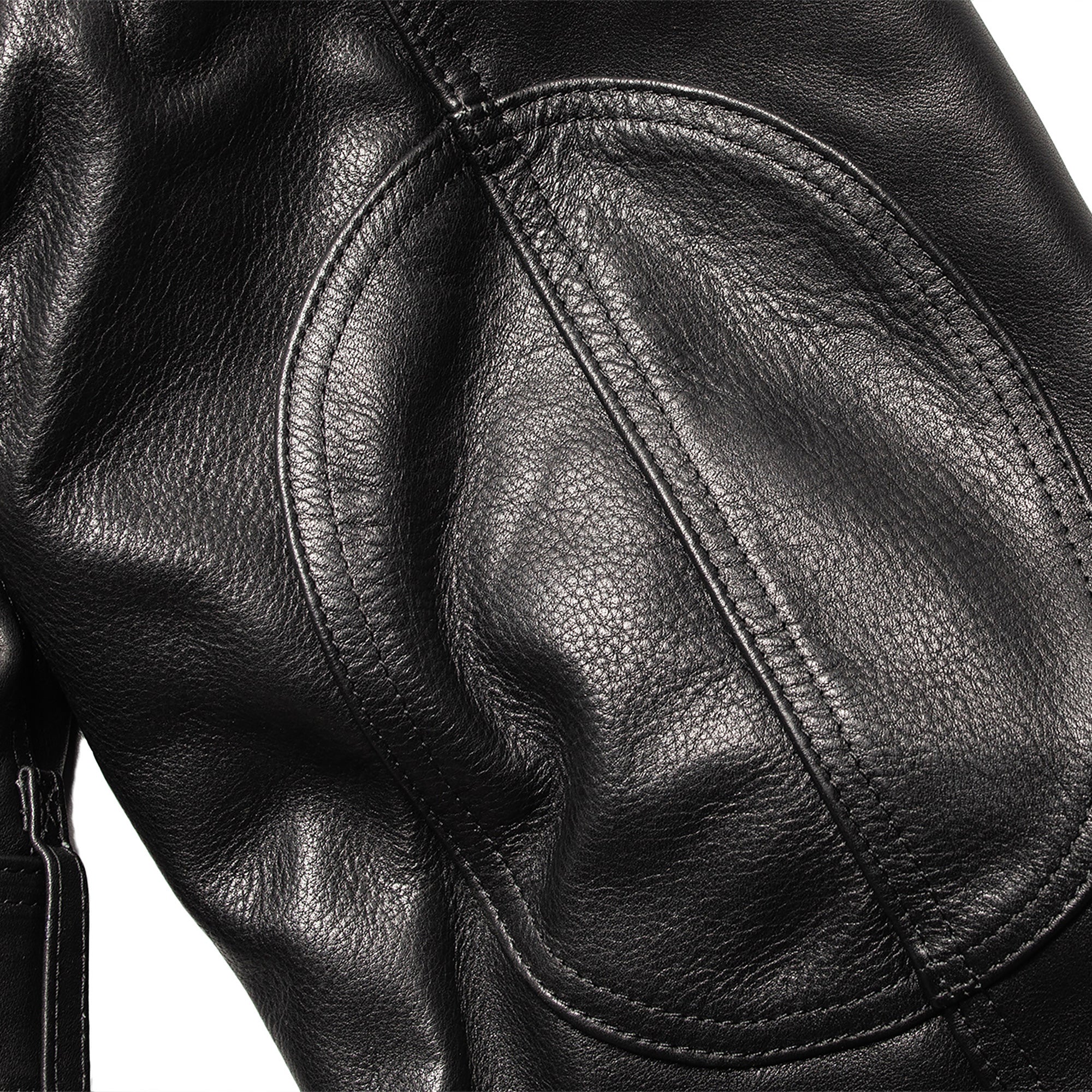 4 Pocket Leather Jacket - Black - Image 11