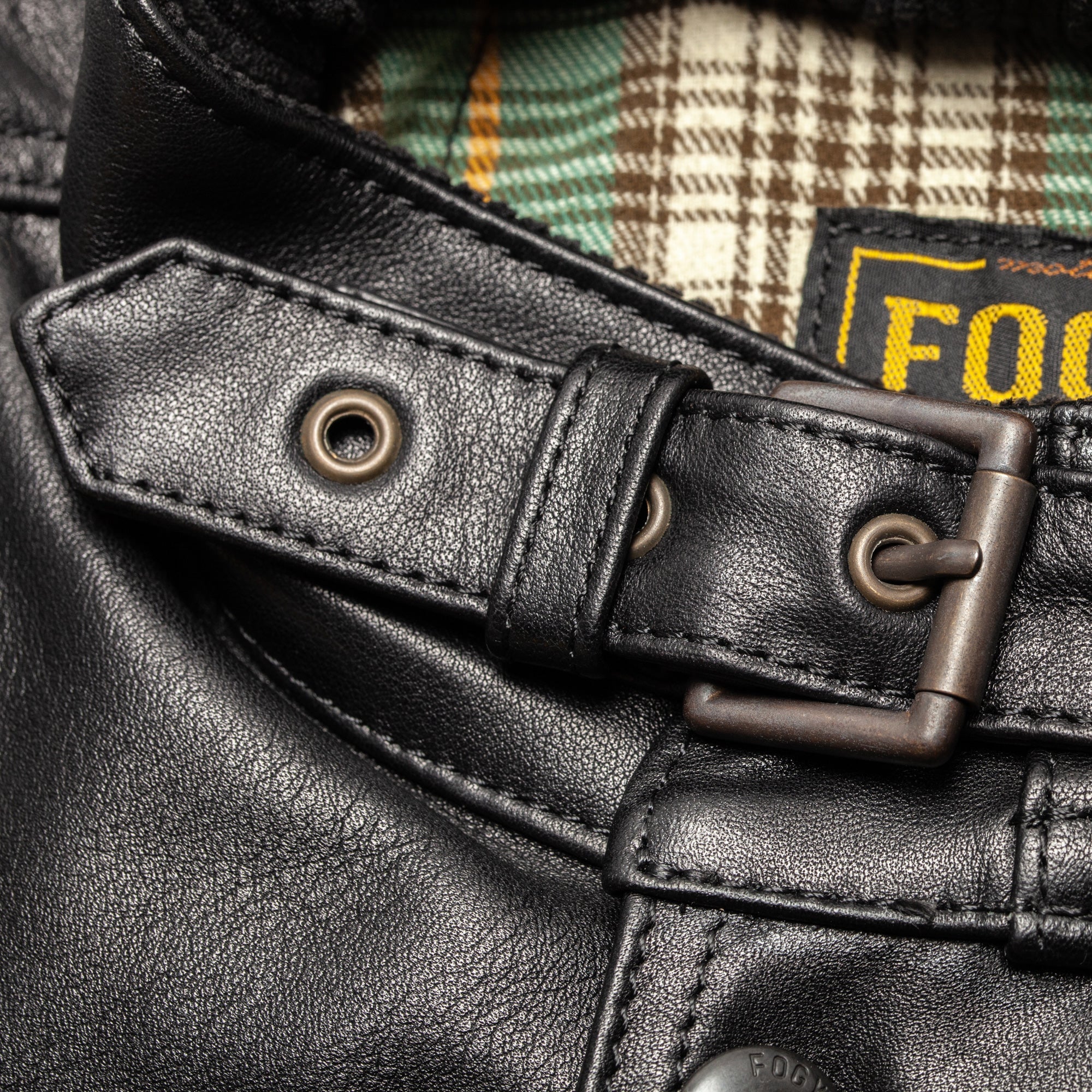 4 Pocket Leather Jacket - Black - Image 6