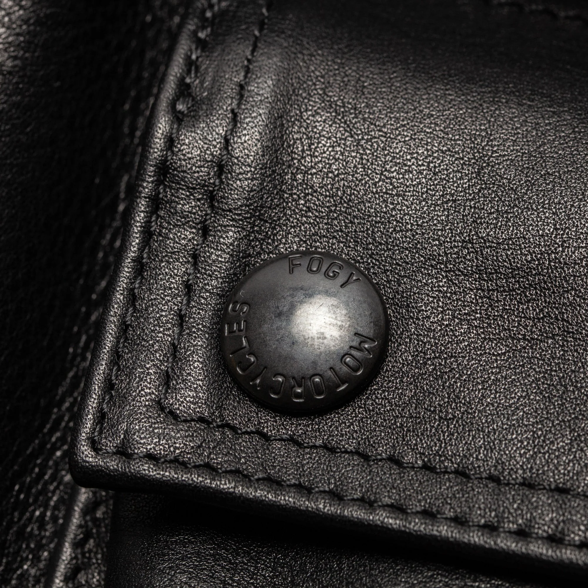 4 Pocket Leather Jacket - Black - Image 9