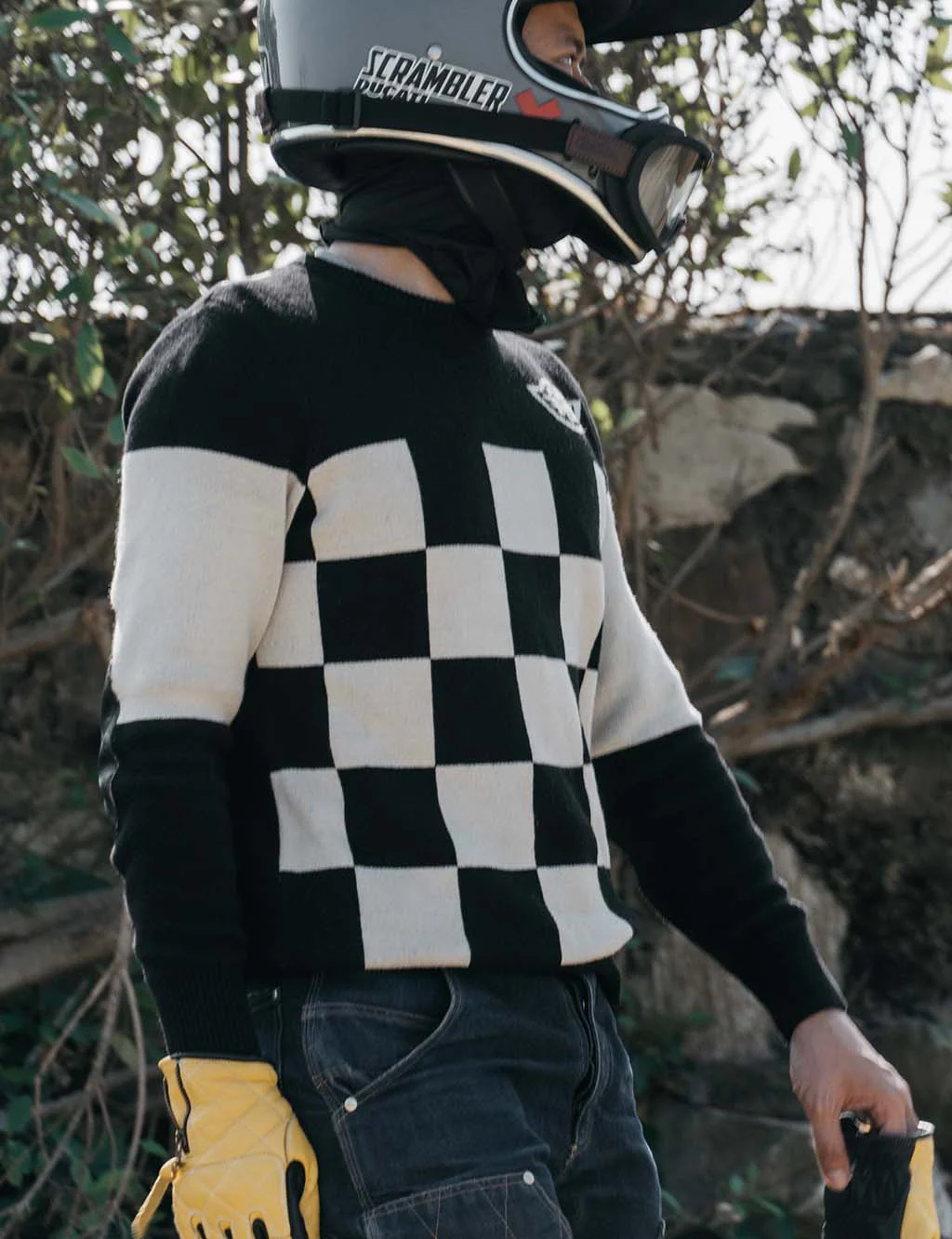 CHEQUERED Sweater - Black/White - Image 3