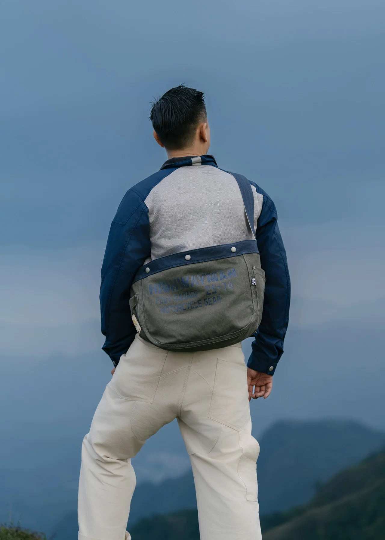 NEWSBOY Crossbody Bag - Blue - Image 3